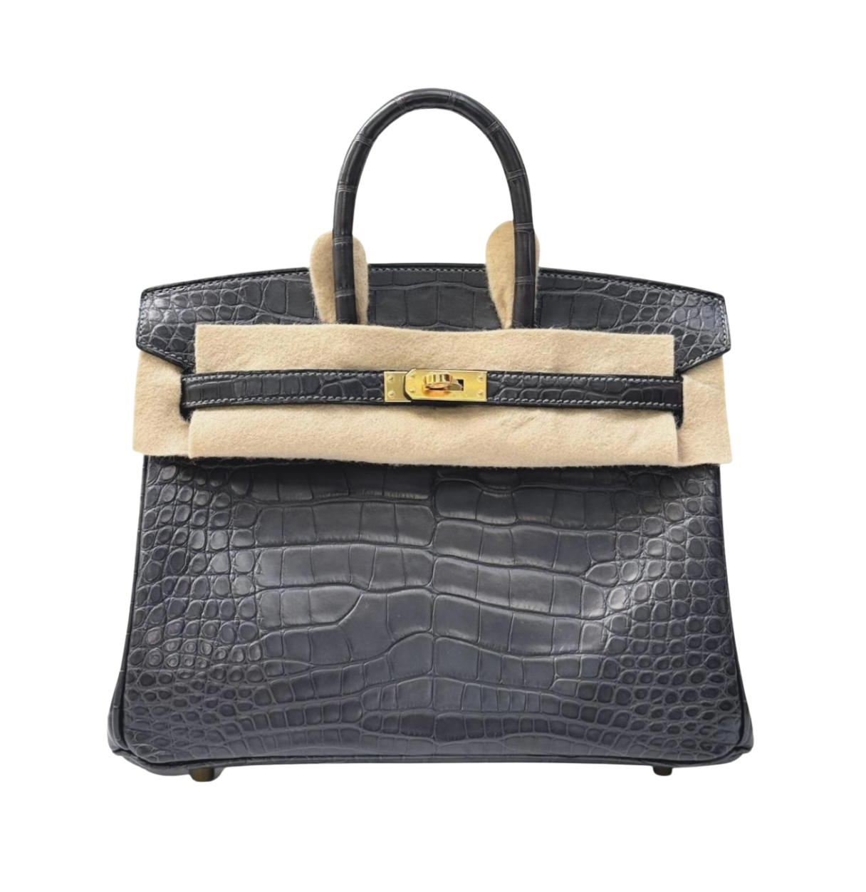 Hermès Birkin 25 Graphite Matte Alligator GHW