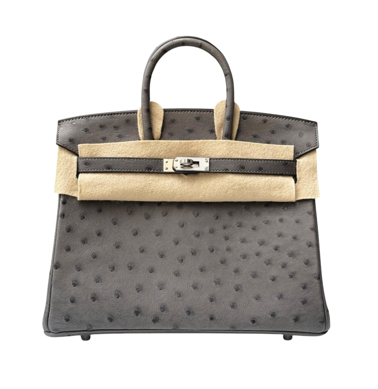 Hermès Birkin 25 Gris Meyer Ostrich PHW