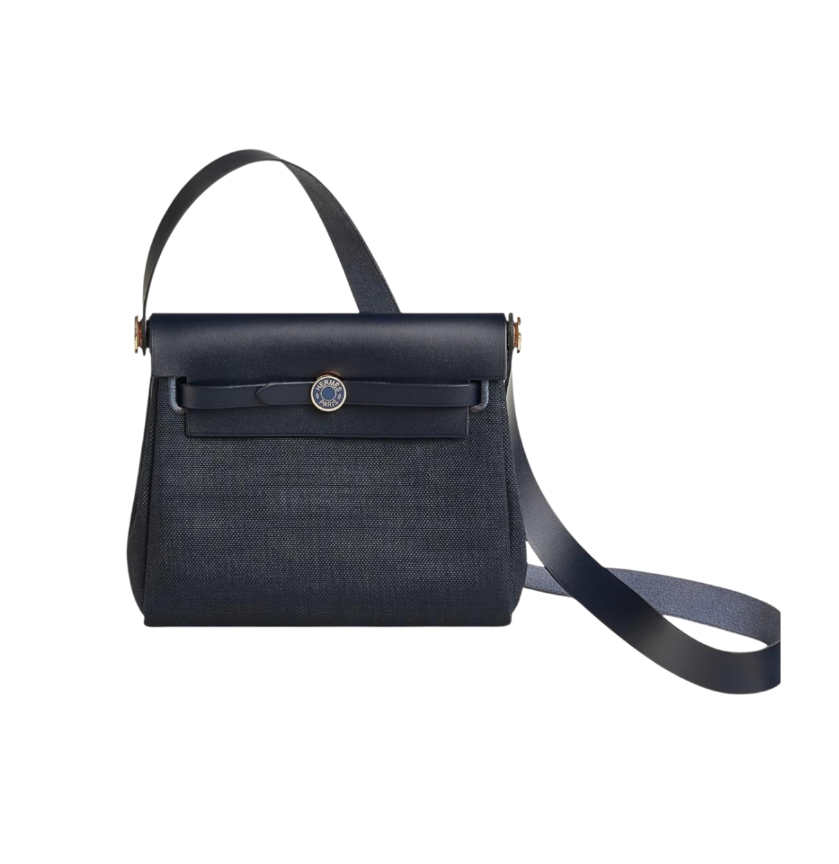 Hermès Mini Herbag Zip 20 Bleu Indigo GHW