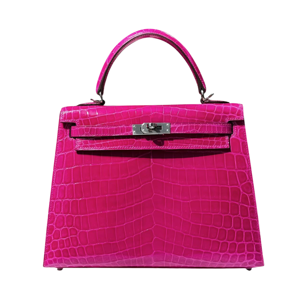 Hermès Kelly 25 Rose Scheherazade Crocodile Niloticus PHW