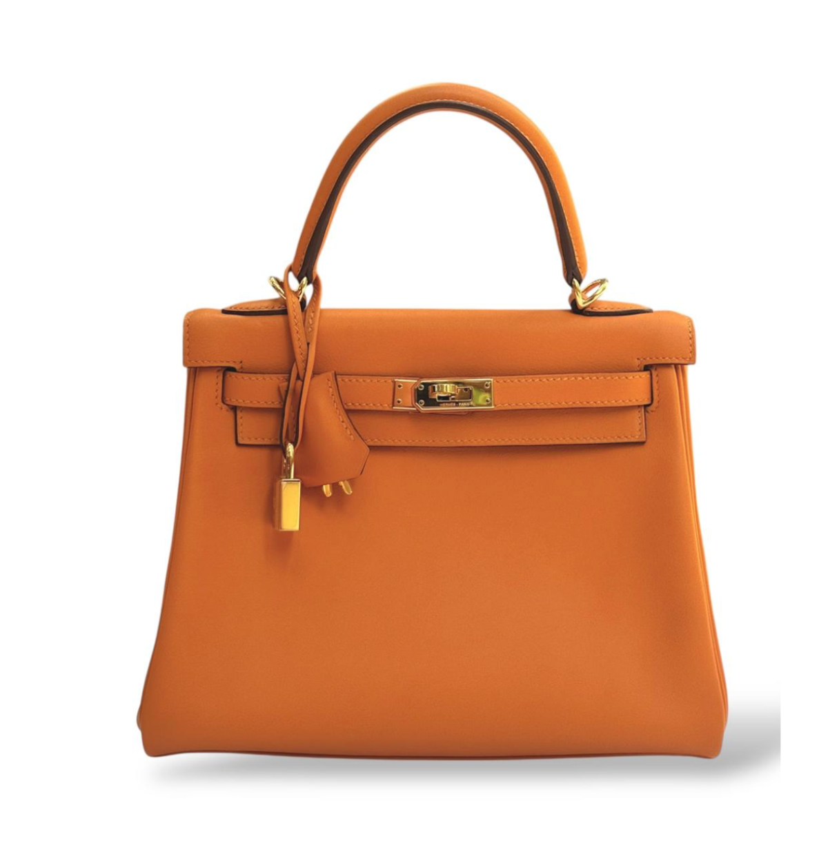 Hermès  Kelly 25 Orange Swift PHW
