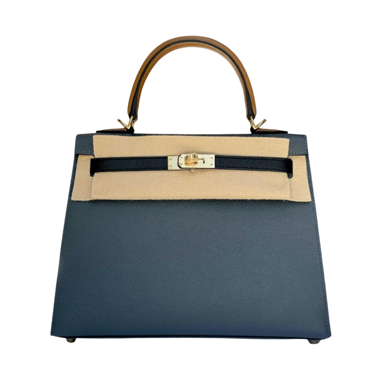 Hermès Kelly 25 Tricolor Gris Misty/Chai/Black Epsom PBHW