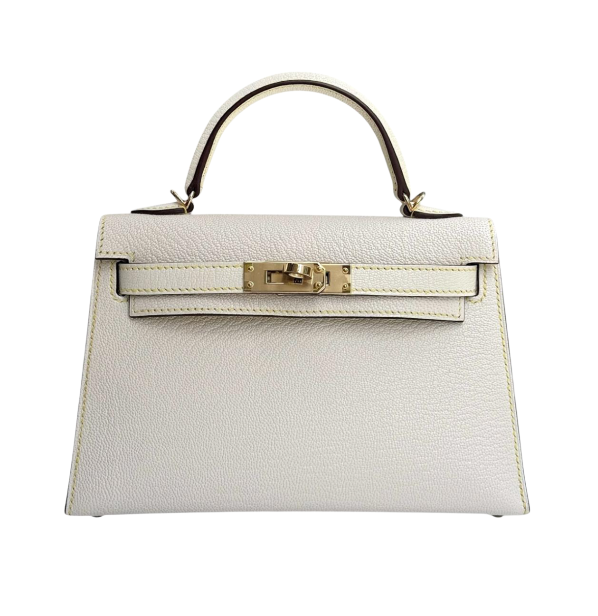 Hermès Kelly Mini SO Nata/Lime Chevre PBHW