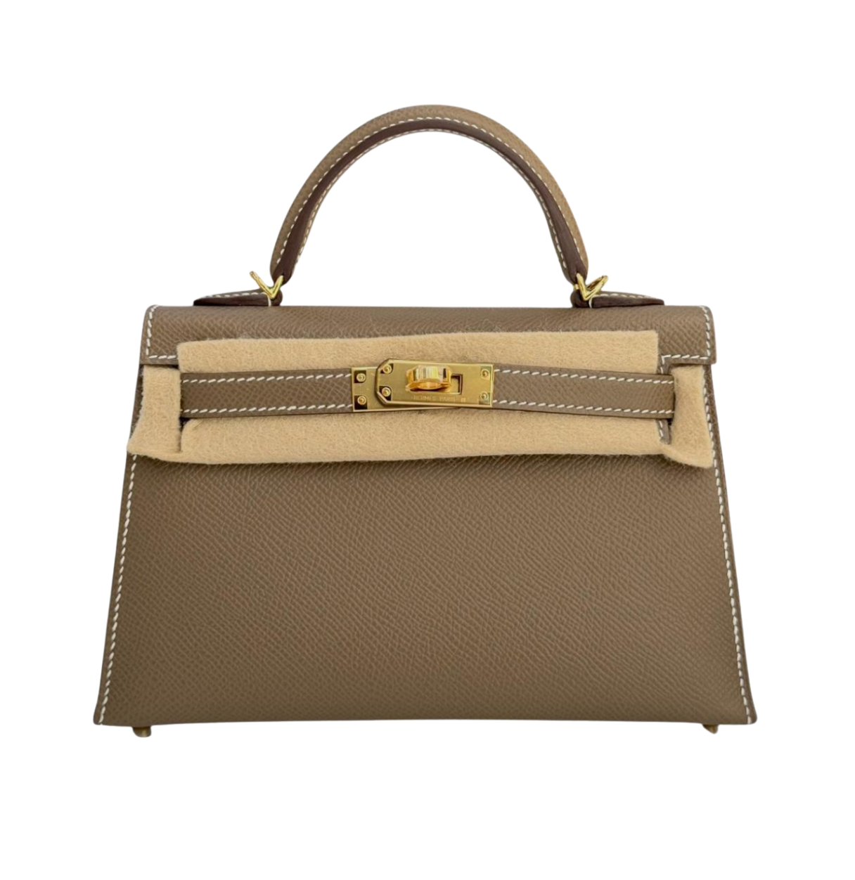 Hermès Kelly Mini Etoupe Epsom GHW