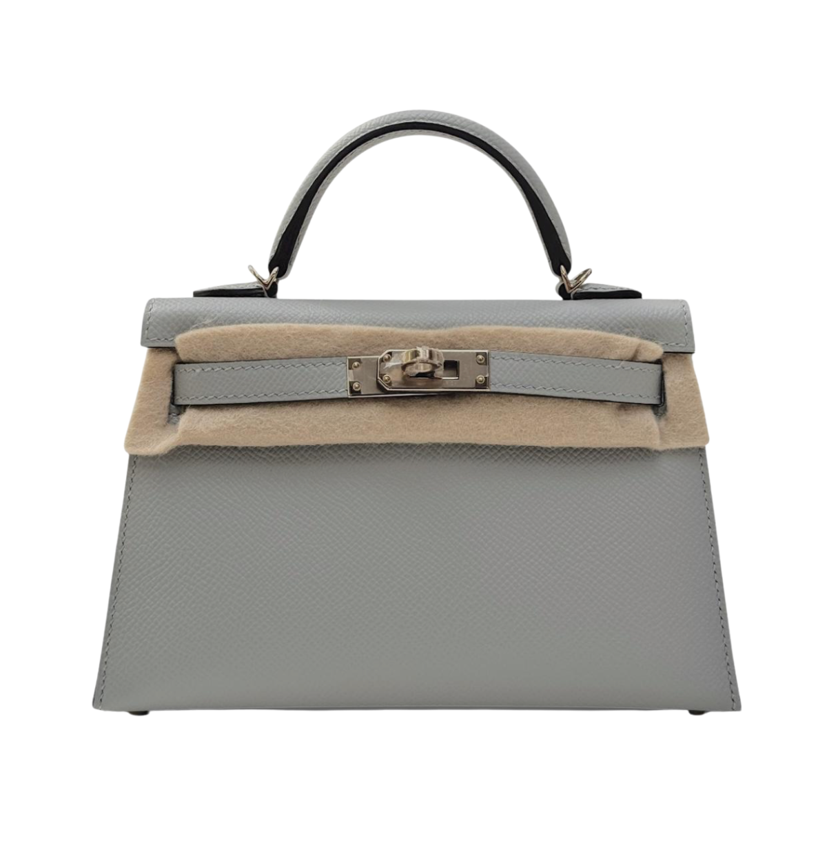 Hermès Kelly Mini SO Bleu Glacier/Gris Perle Epsom PBHW