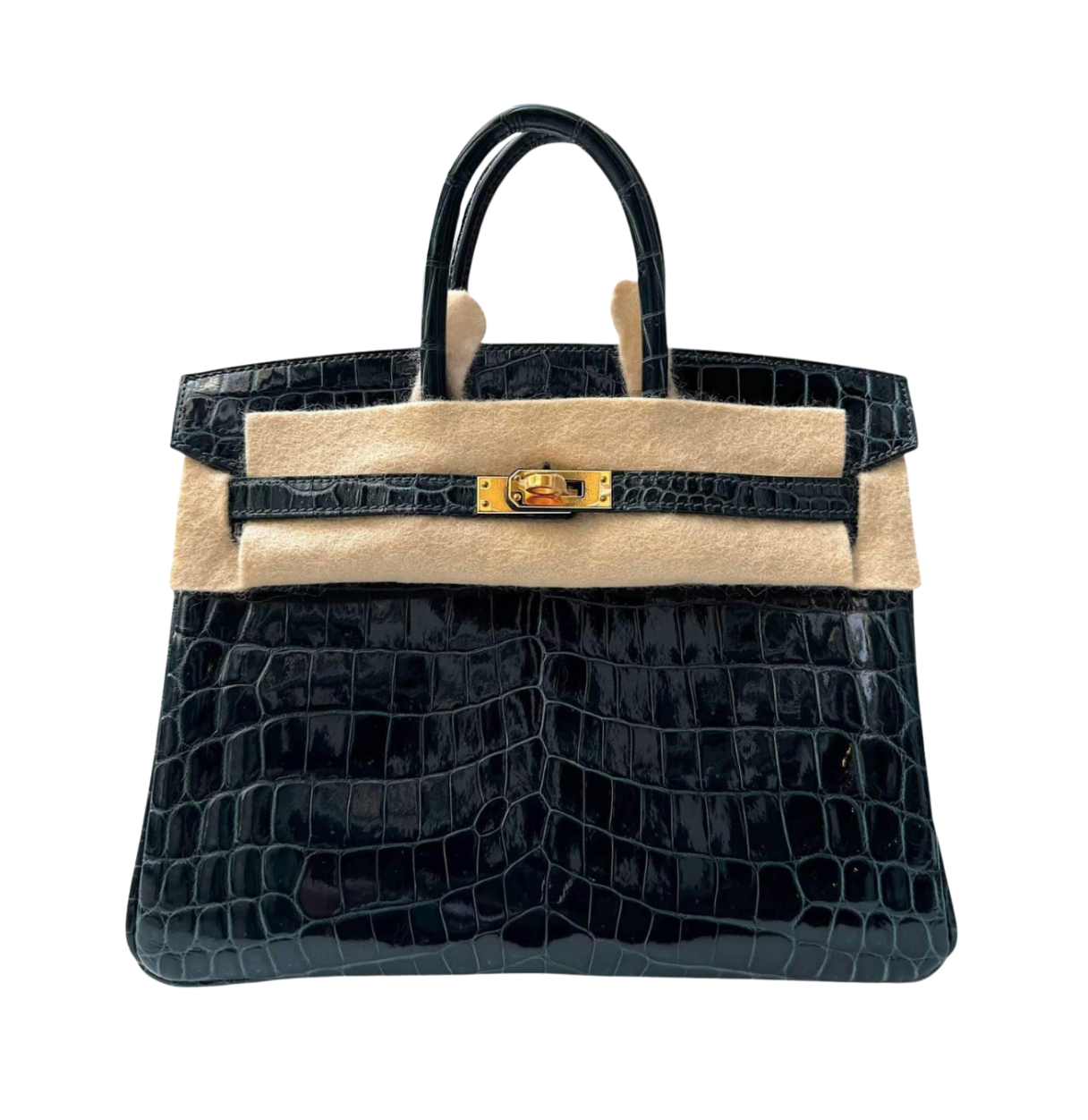 Hermès Birkin 25 Vert Cypress Crocodile Niloticus GHW